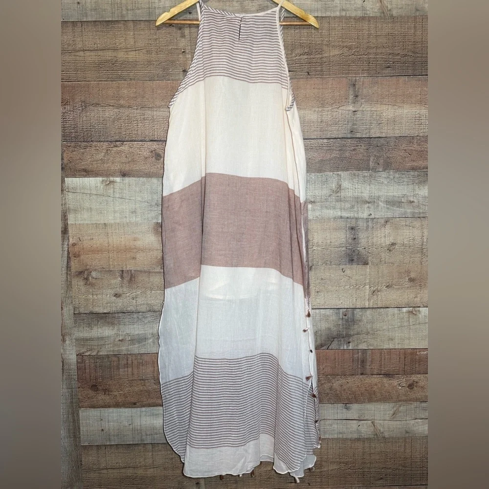 Lula Soul Horizon Maxi in Hazel size Medium Sequined Lined Sheer Resortwear - Picture 4 of 13